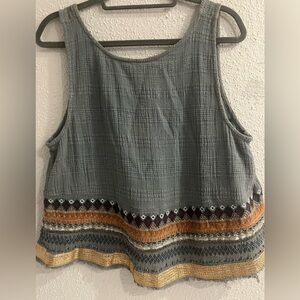 Ecote Sage Green Sleeveless Top size Medium